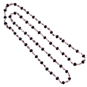 silver chain necklace tulsi mala