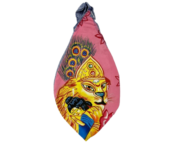 Prahalad Narasimha Deva - Hand Painted - Jute - Bead Bag