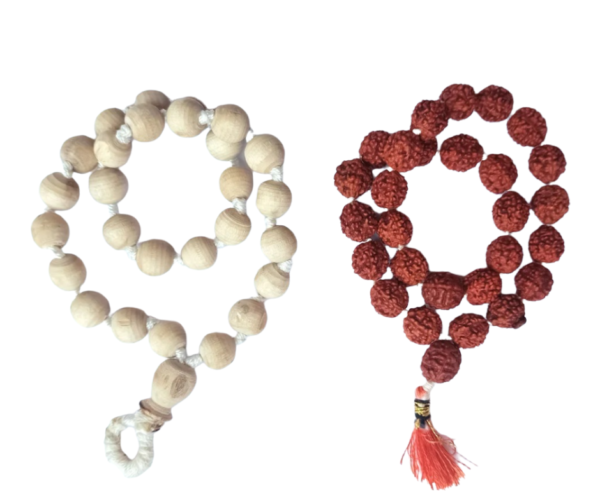 Natural Rudraksha and Tulsi mala