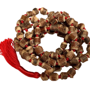 Natural Raw Tulsi Holy Basil Knotted Mala beads Necklace