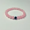 Rose Quartz with Evil Eye Bracelet