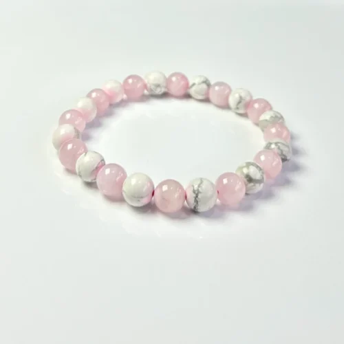Rose Quartz with Howlite Bracelet